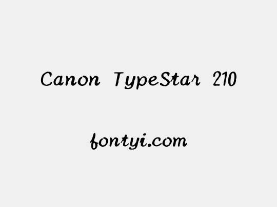 Canon TypeStar 210