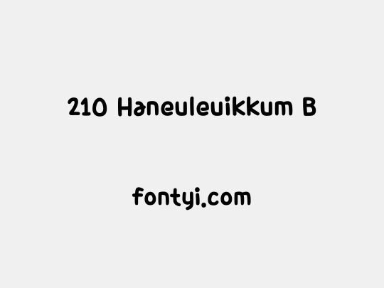 210 Haneuleuikkum B