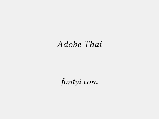 Adobe Thai