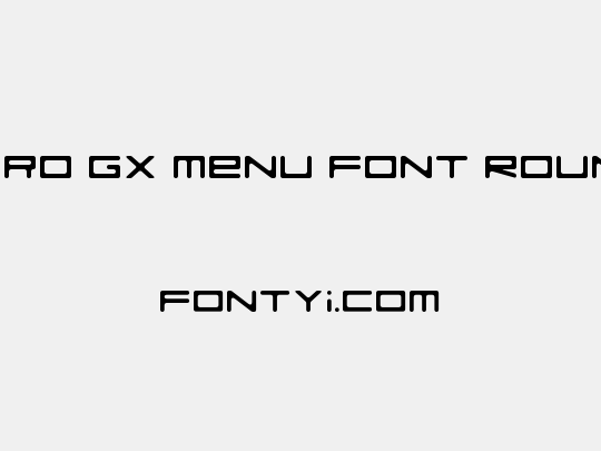 F-Zero GX Menu Font Rounded