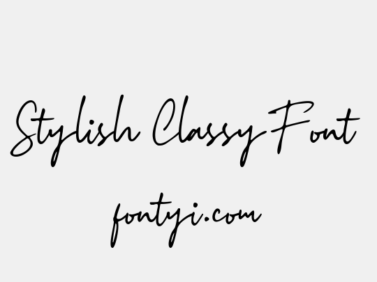 Stylish Classy Font