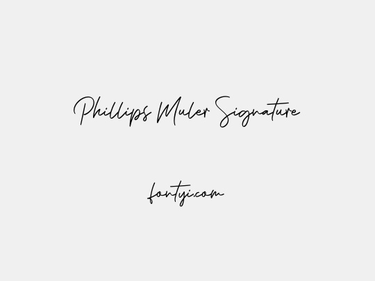 Phillips Muler Signature