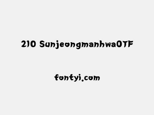 210 SunjeongmanhwaOTF