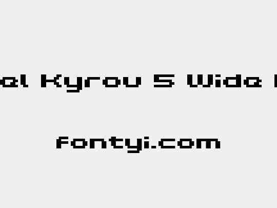 Grixel Kyrou 5 Wide Bold