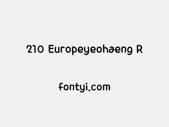 210 Europeyeohaeng R