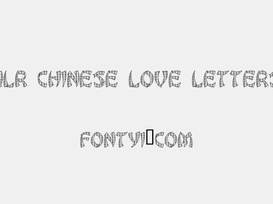 JLR Chinese Love Letters