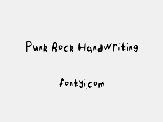 Punk Rock Handwriting