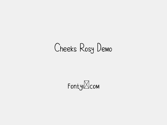 Cheeks Rosy Demo