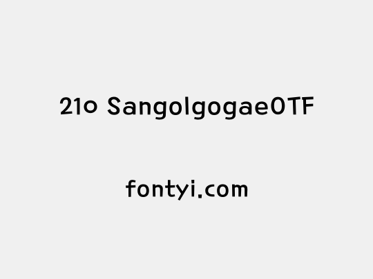 210 SangolgogaeOTF