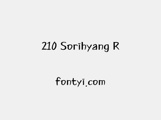 210 Sorihyang R