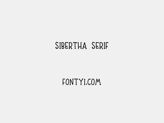 Sibertha serif