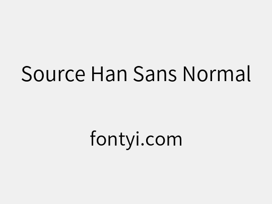 Source Han Sans Normal