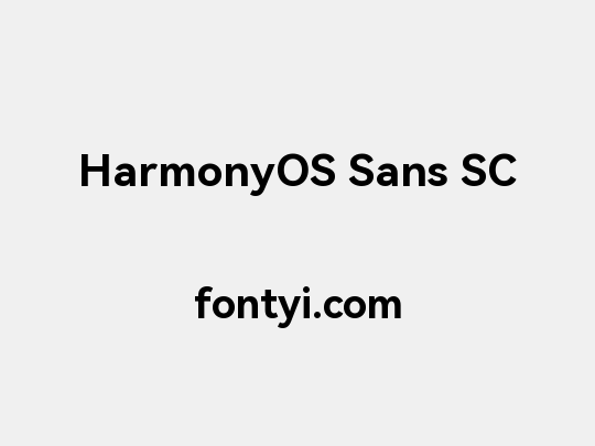 HarmonyOS Sans SC