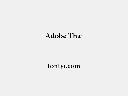 Adobe Thai