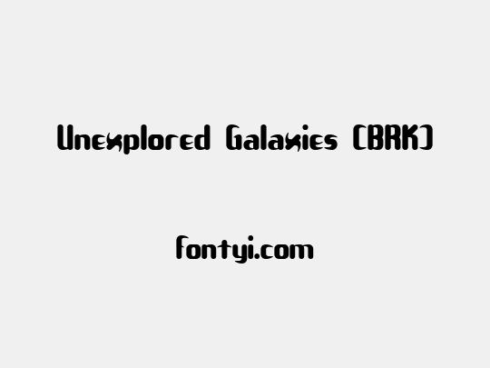 Unexplored Galaxies (BRK)