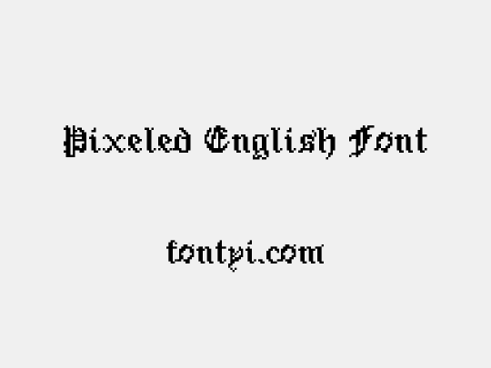 Pixeled English Font