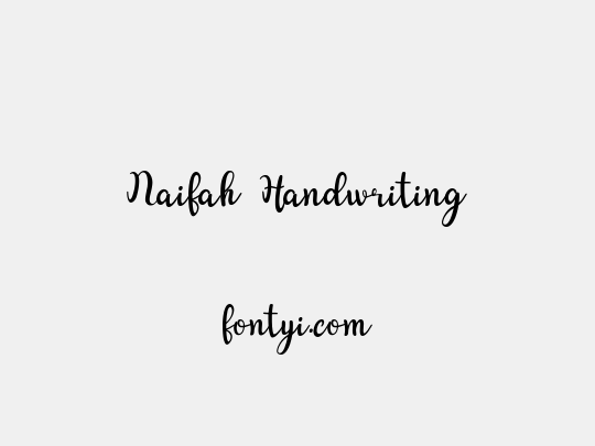 Naifah Handwriting