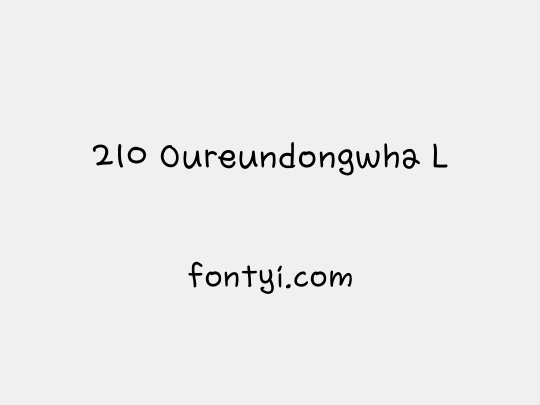 210 Oureundongwha L