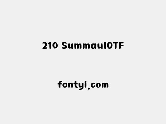 210 SummaulOTF