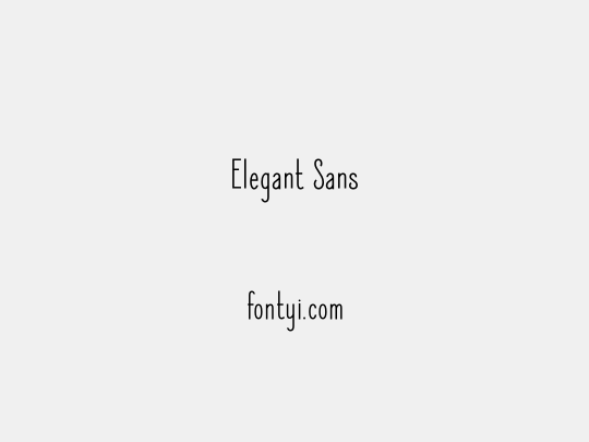 Elegant Sans