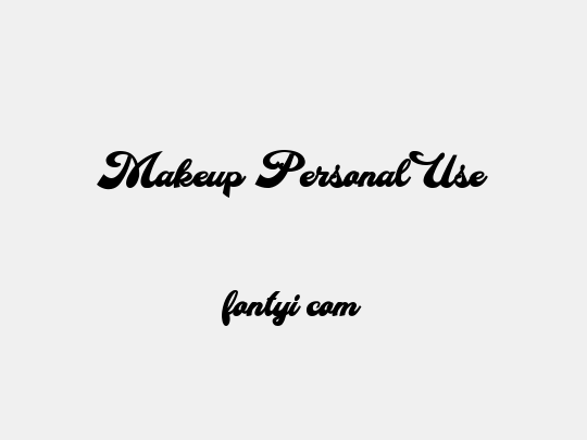 Makeup Personal Use