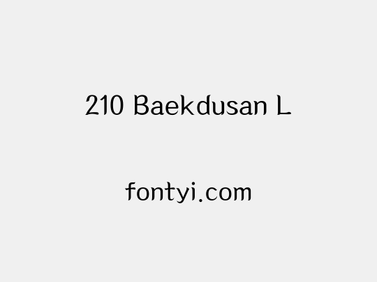 210 Baekdusan L