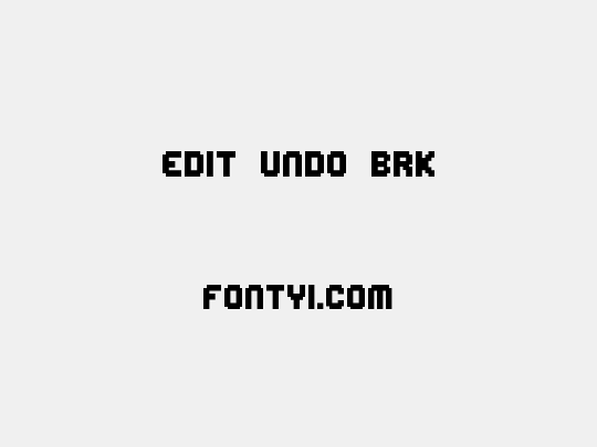 Edit Undo BRK