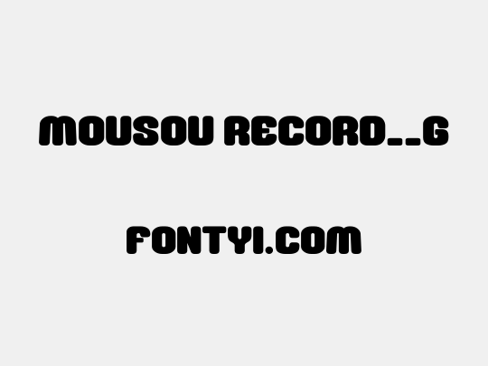 Mousou Record__G