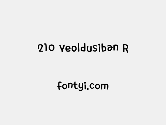 210 Yeoldusiban R