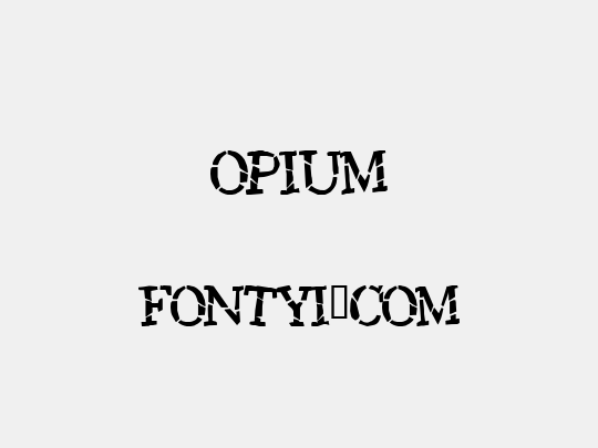 Opium - 字易网