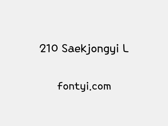 210 Saekjongyi L