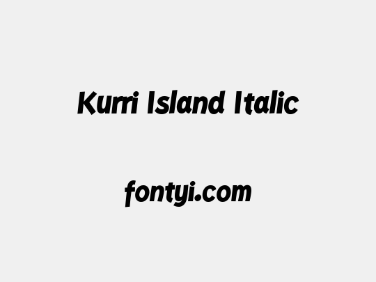 Kurri Island Italic