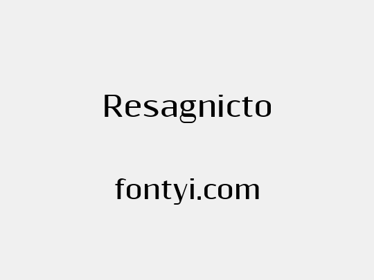 Resagnicto