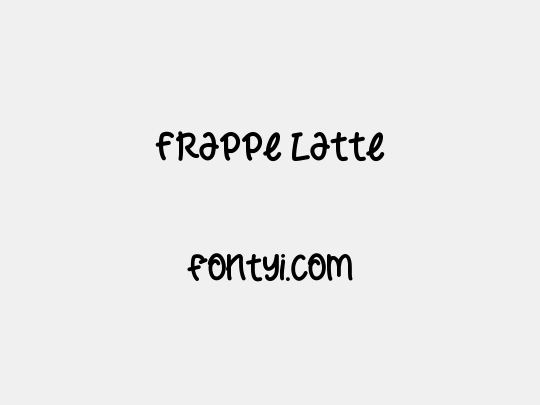 Frappe Latte