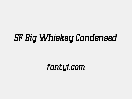 SF Big Whiskey Condensed