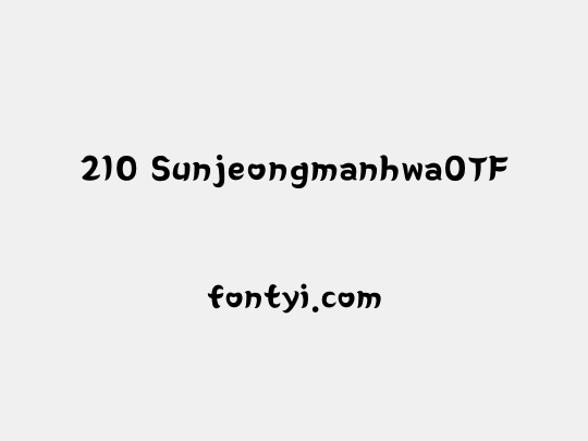 210 SunjeongmanhwaOTF