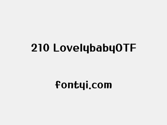 210 LovelybabyOTF