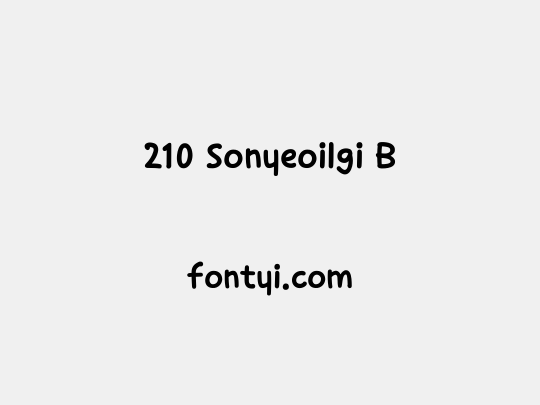 210 Sonyeoilgi B