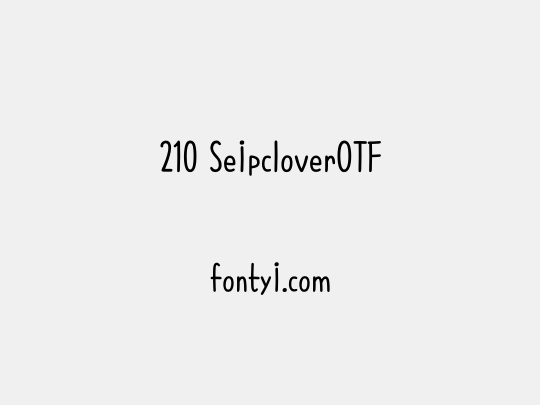 210 SeipcloverOTF