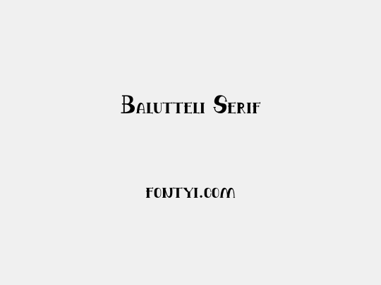 Balutteli Serif