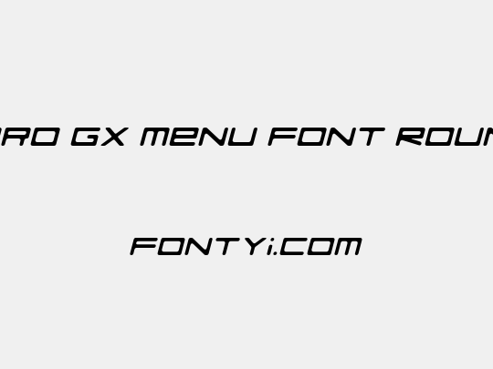 F-Zero GX Menu Font Rounded