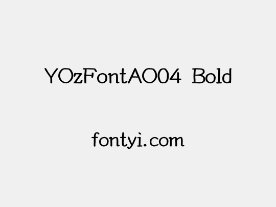 YOzFontAO04 Bold