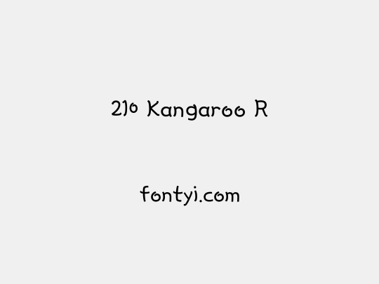 210 Kangaroo R