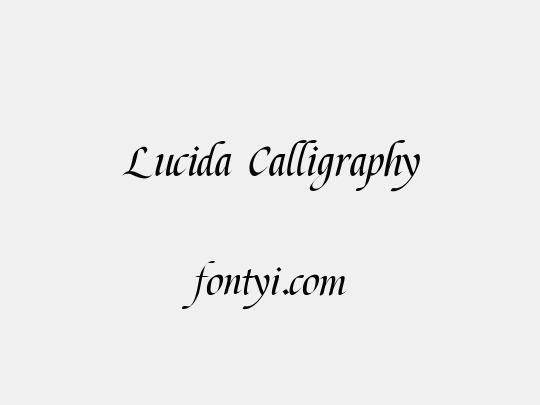 Lucida Calligraphy