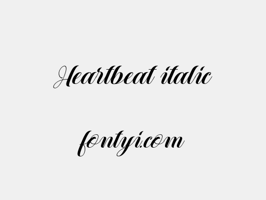 Heartbeat italic