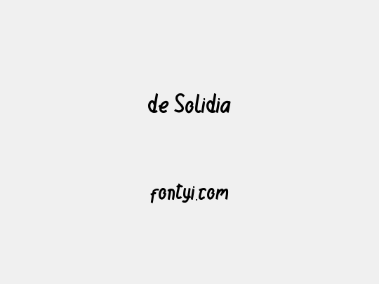 de Solidia