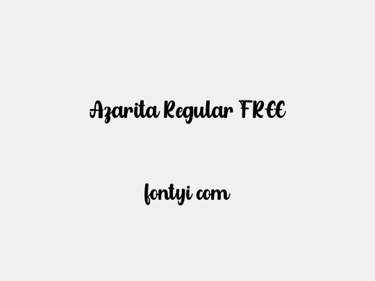 Azarita Regular FREE