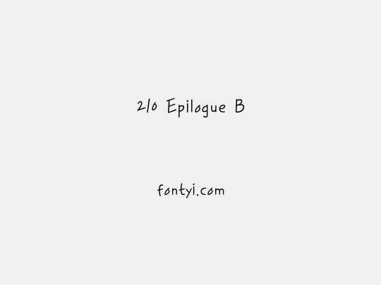 210 Epilogue B