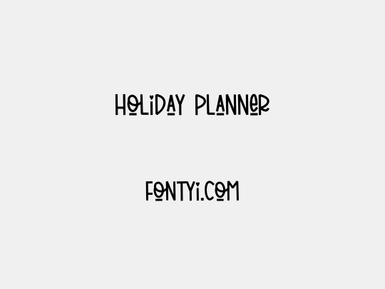 Holiday Planner