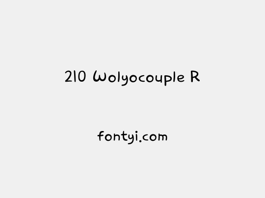 210 Wolyocouple R